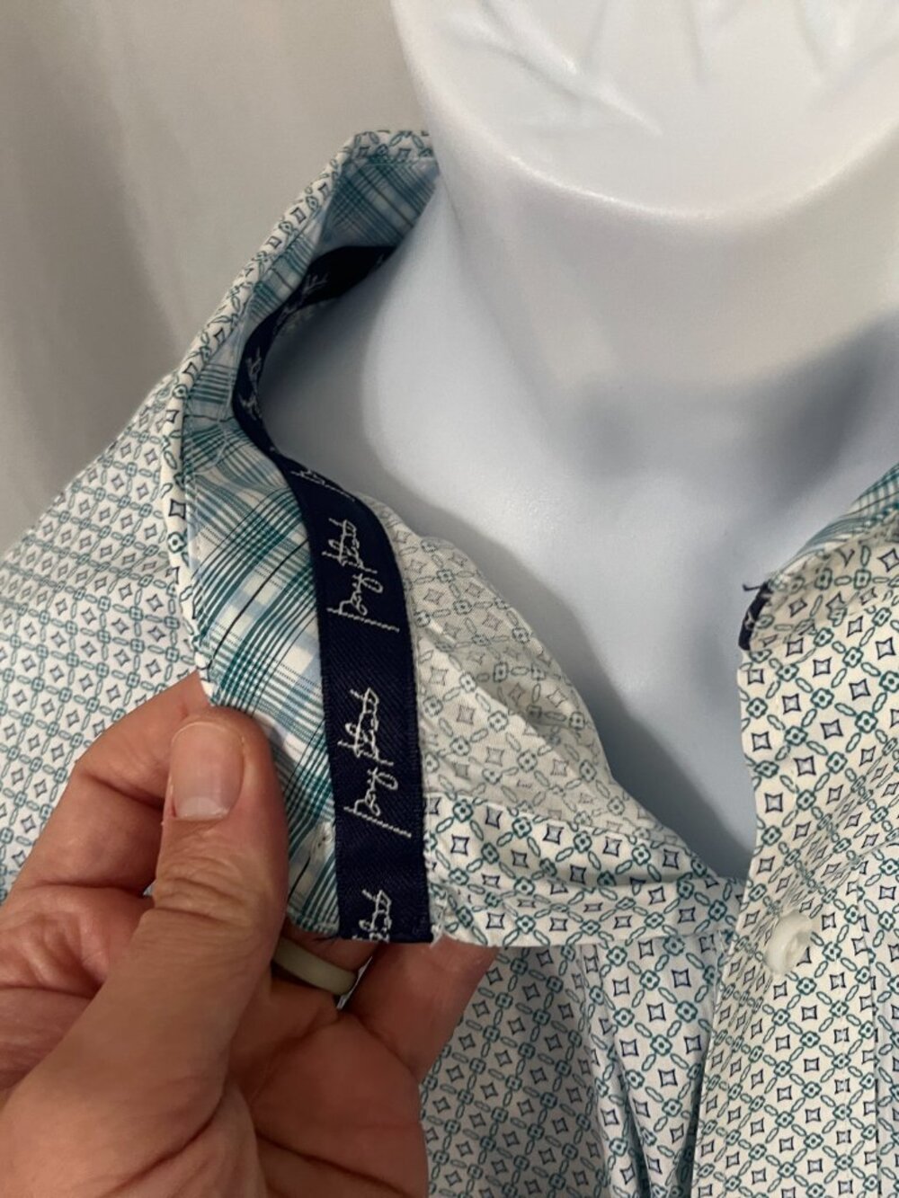🤠 Wrangler George Strait Men’s Western Shirt White Green Blue 4XL 🔥 - Picture 4 of 7
